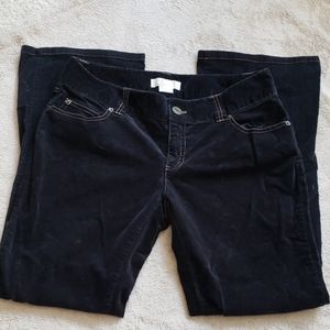 MICHAEL KORS black fine corduroy boot cut pants.